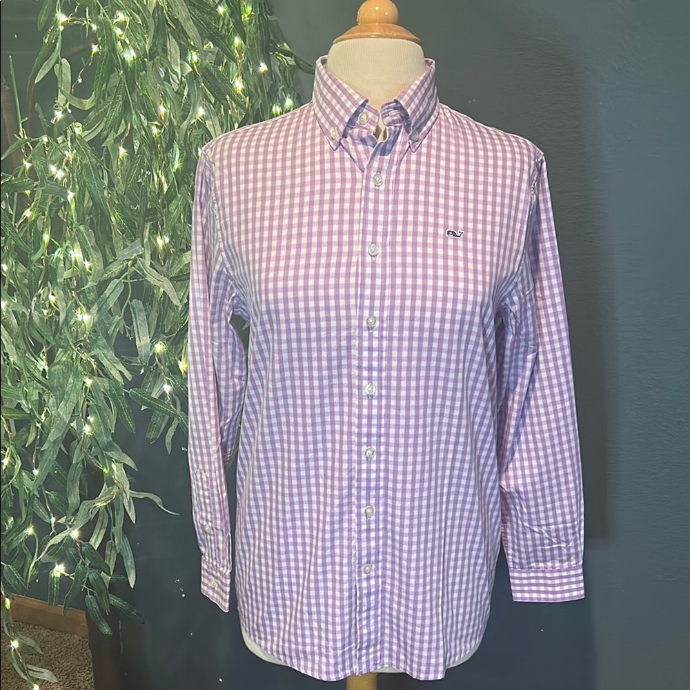 Vineyard Vines Purple Casual Button Down Shirt